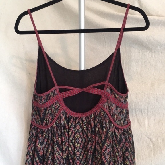 Free People UO Boho Low back Chiffon mini Dress - Picture 2 of 7